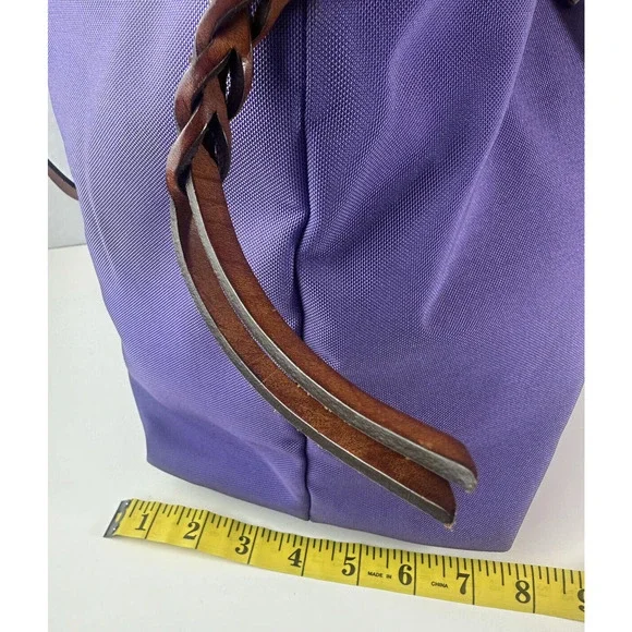 Dooney & Bourke Nylon Shopper Tote Bag Purple HTF Rare Color Large Shoulder Bag - Picture 12 of 15